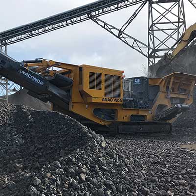 Anaconda I12 Impact Crusher crushing aggregate in ireland