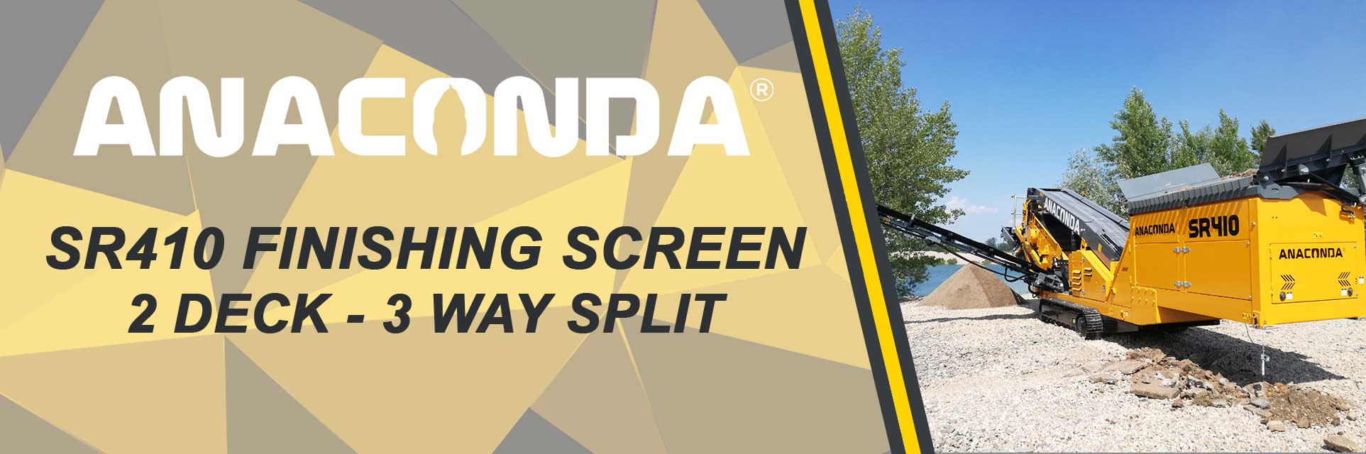 SR410 Compact Finishing Screen working on aggregates