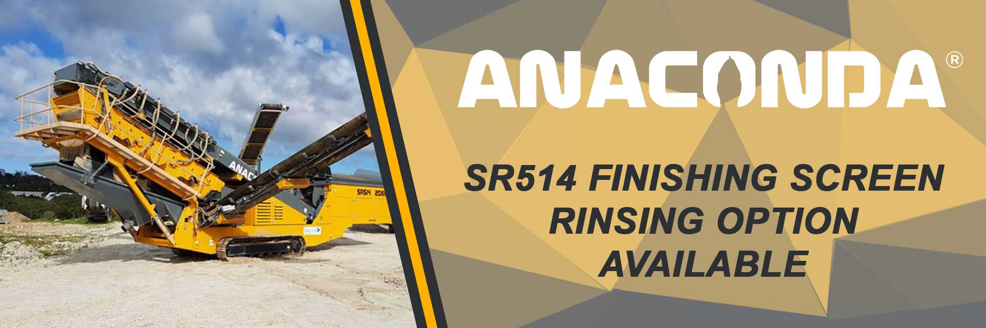 SR514 Finishing Screen with a Rinser