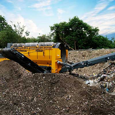 TD620 Trommel Screen screening mixed waste