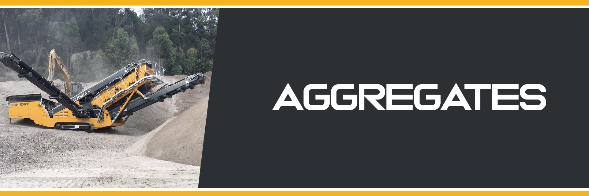 Anaconda Finishing Screen processing aggregates