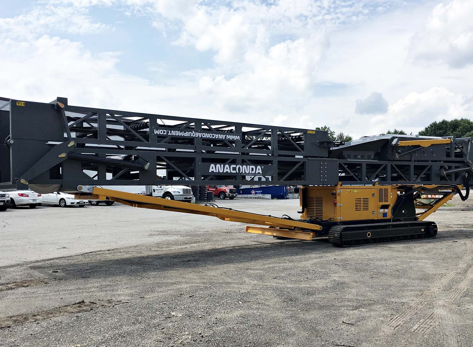 TR100 (2) Anaconda TR100 Tracked Conveyor at Anaconda USA in Transport Position